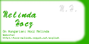 melinda hocz business card